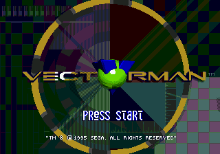 Vectorman title screen for Sega Mega Drive